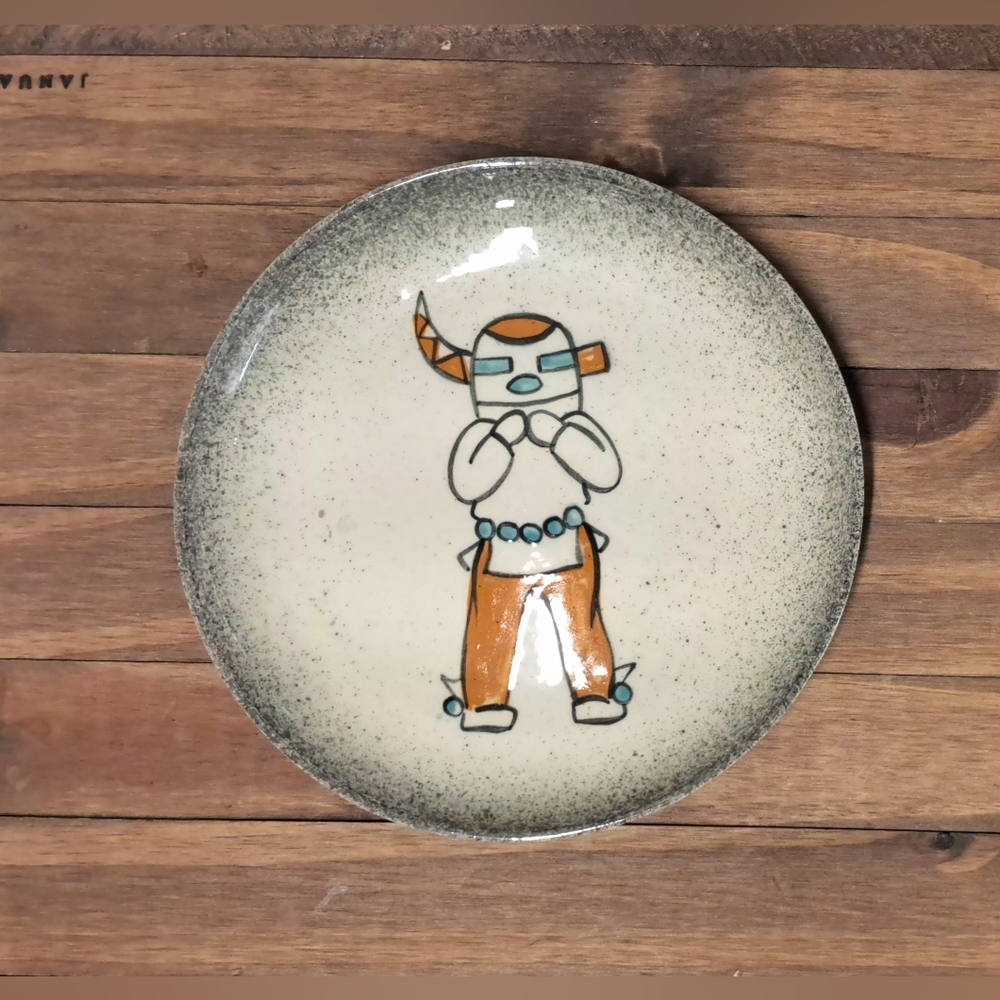 Vintage Loma Of Arizona MCM Southwestern Style Ceramic Plate